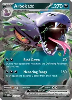 LP Pokemon Arbok ex - 024/165 - Double Rare Lightly Played Scarlet & Violet - 15 - Image 1