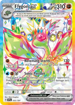 LP Pokemon Flygon ex - 222/191 - Ultra Rare Lightly Played Surging Sparks - Image 1