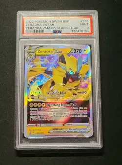 PSA 9 Zeraora VStar SWSH265 Black Star Promo #265 Standard size Pokemon Card - Image 1