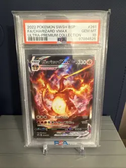 2022 Pokemon SWSH BSP Ultra Premium Collection #261 FA Charizard VMAX PSA 10 - Image 1