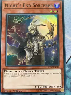 Yugioh Night's End Sorcerer HISU-EN040 Super Rare 1st Edition NM x3 Play Set - Image 1