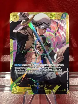One Piece TCG Trafalgar Law OP10-119 SEC Royal Blood Holofoil Card New English - Image 1