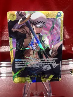 One Piece TCG Trafalgar Law OP10-119 SEC Royal Blood Holofoil Card New English - Image 2