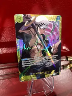One Piece TCG Trafalgar Law OP10-119 SEC Royal Blood Holofoil Card New English - Image 3