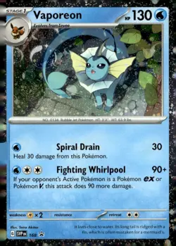 Vaporeon - Promo SV: Scarlet & Violet Promo Cards 168 NM Pokemon TCG - Image 1