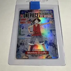 ONE PIECE TCG Monkey D. Luffy P-055 College Basketball US Voyage Promotion Card - Image 1