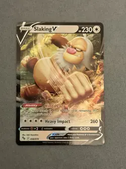 Pokemon TCG Slaking V 058/078 Holo Rare - Pokemon Go NM - Image 1