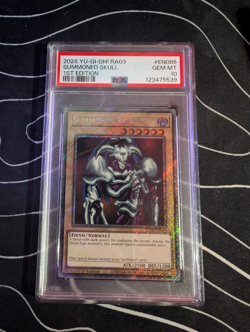 PSA 10 Yu-Gi-Oh Summoned Skull RA03-EN086 Platinum Secret Rare 1st Edition - Image 1