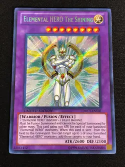 Yugioh Elemental Hero The Shining PRC1-ENV01 Secret (NM) - Image 1
