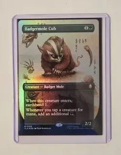 MTG Badgermole Cub Borderless Field Notes Foil - Avatar the Last Airbender - NM - Image 1