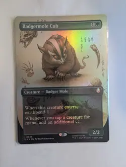 Badgermole Cub BORDERLESS FOIL MTG - Avatar: The Last Airbender (TLA #326) (NM) - Image 1