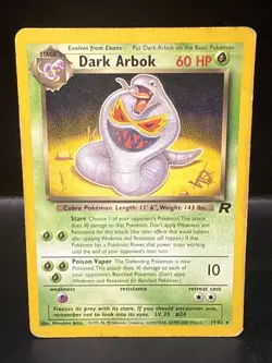 Pokemon TCG Dark Arbok 19/82 Team Rocket W Stamp Promo WOTC Holo Rare Vintage - Image 2