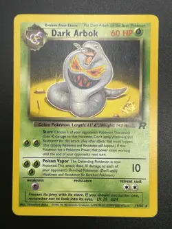 DARK ARBOK W Stamp Stamped Pokemon Card - WOTC Promo - Team Rocket 19/82 NM (F) - Image 1