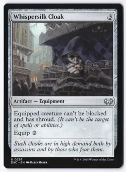 Whispersilk Cloak U Commander: Duskmourn: House of Horror 257 NM - Image 1