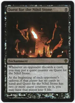 Quest for the Nihil Stone 2010 Worldwake FOIL Black Rare Enchantment MTG NM AZ2 - Image 1