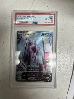 PSA 10 Mewtwo V (Alternate Full Art) 072/078 Pokemon GO Holo - Image 1