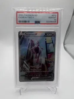 Mewtwo V (Alternate Full Art) 072/078 Pokemon GO Holo PSA 10 - Image 1