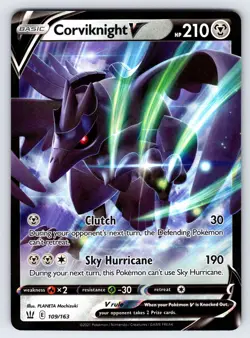 Corviknight V 109/163 2021 Battle Styles Pokemon Card TCG Ultra Rare Full Art Nm - Image 1