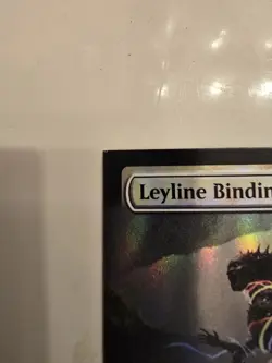 MTG RARE MISPRINT Foil Extended Art Leyline Binding Dominaria Magic - Image 2