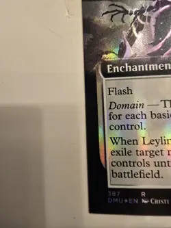 MTG RARE MISPRINT Foil Extended Art Leyline Binding Dominaria Magic - Image 3