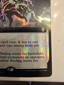 MTG RARE MISPRINT Foil Extended Art Leyline Binding Dominaria Magic - Image 4