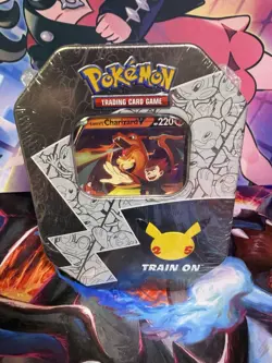 Pokemon TCG Celebrations Lances Charizard V 6 Pack Tin New SEALED! - Image 1