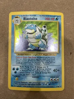 Blastoise - 2/102 - Pokemon Base Set Unlimited Holo Rare Card WOTC NM - Image 1