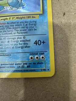 Blastoise - 2/102 - Pokemon Base Set Unlimited Holo Rare Card WOTC NM - Image 5