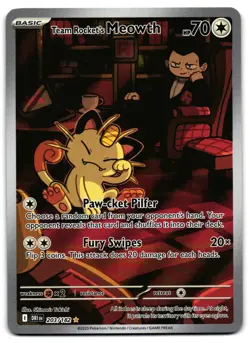 Team Rocket's Meowth 203/182 - Destined Rivals Pokemon TCG - NM Card - Image 1