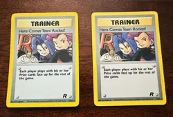 Here Comes Team Rocket! Both 71/82 & 15/82 Holo Cards Pokemon TCG - 2000 Damaged - Image 1