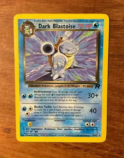 Dark Blastoise 20/82 Team Rocket Gang Non Holo Regular Pokemon Card Very Good - Image 1