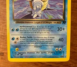 Dark Blastoise 20/82 Team Rocket Gang Non Holo Regular Pokemon Card Very Good - Image 3