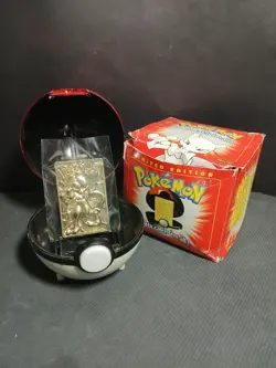 Pokemon 1999 Mewtwo 23K Gold Plated Card Burger King Red Box - No Inserts - Image 1