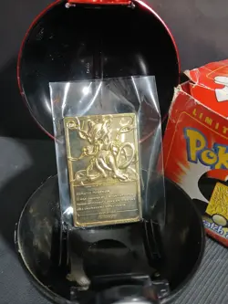 Pokemon 1999 Mewtwo 23K Gold Plated Card Burger King Red Box - No Inserts - Image 3