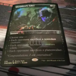 [1x] Sheoldred's Edict - Foil - Dark Frame Promo Pack Near Mint, English Phyrexi - Image 1