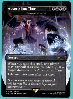 ABSORB INTO TIME - TEMPORAL EXTORTION SECRET LAIR DROP SLD RARE SORCERY MTG 1859 - Image 1