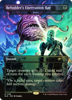 1x NM FOIL Beholder's Enervation Ray Defile MTG Secret Lair SV - Image 1