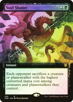MTG FOIL Soul Shatter Extended Art - Zendikar Rising #345 - Image 1