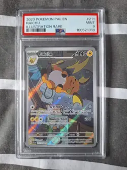 Pokemon PSA 9 Raichu 211/193 - S&V Paldea Evolved Illustration Rare - Image 1