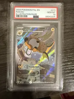 2023 Pokemon Raichu 211/193 Paldea Evolved Illustration Rare #211 Holo PSA 10 - Image 1