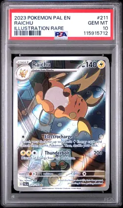 PSA 10 Raichu Paldea Evolved 211/193 Pokemon - Image 1