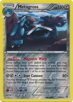 Metagross 49/98 Rare Reverse Holo XY - Ancient Origins Pokemon Card - Image 1