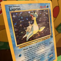 Pokemon TCG Fossil Set Lapras 10/62 Holo Rare 2000 WoTC Vintage DMG - Image 3