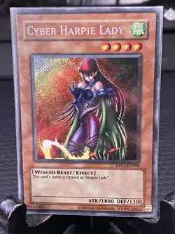 Yu-Gi-Oh! TCG Cyber Harpie Lady Retro Pack RP01-EN096 Unlimited Secret Rare - Image 1