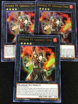 Yugioh Number 59: Crooked Cook DRL3-EN025 1st ULTRA x3 (NM) - Image 1