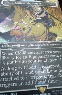 Cloud, Midgar Mercenary (Borderless Chocobo Track Foil) Final Fantasy MTG Magic - Image 2
