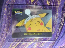 Pokemon Topps Card Ep2 Pokemon Emergency Holo Foil 1st Edition Blue Logo - Image 1