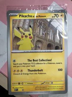 Limited Edition Jumbo Pikachu Pokemon Card Natural History Museum - Image 1