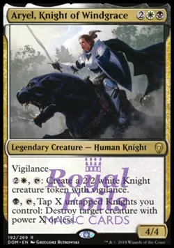 Aryel, Knight of Windgrace 1x FOIL DOM MTG Dominaria Rare MINT white black - Image 1