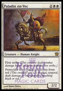 Paladin en-Vec 1x FOIL MTG 9th Ninth Edition Core Set Rare MINT white - Image 1